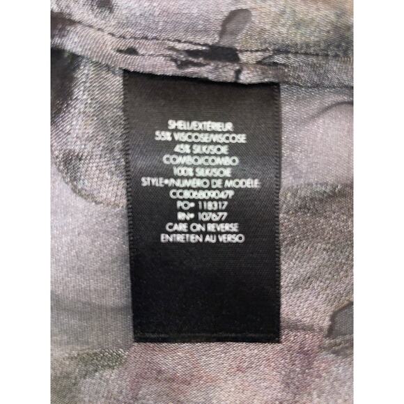 ALICE & OLIVIA ROSARIO Silk & Velvet Top - Size XS - Black Floral - $330 New - Picture 14 of 15